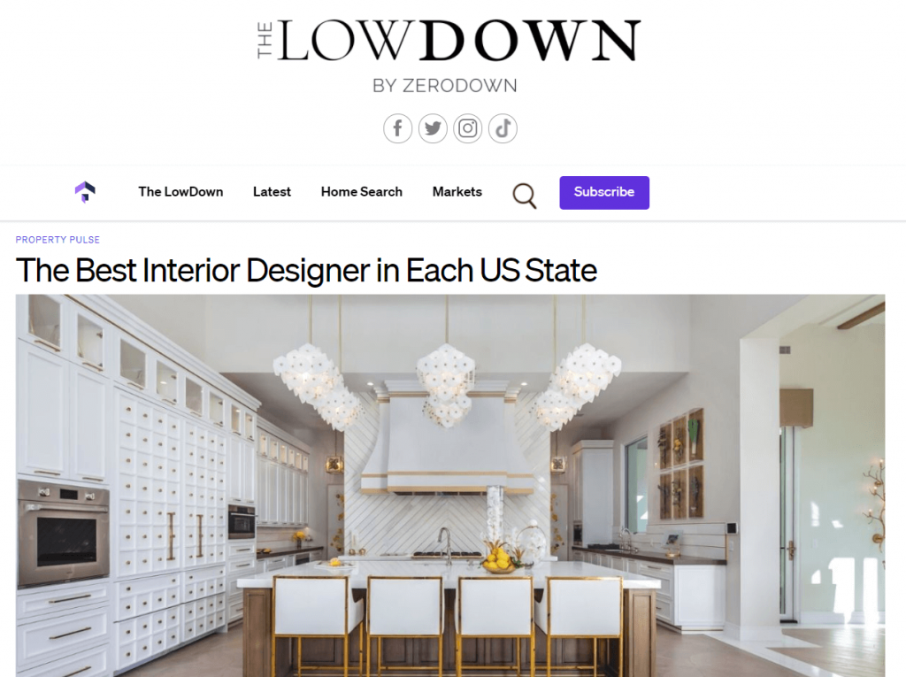 interior design digital publication feature example